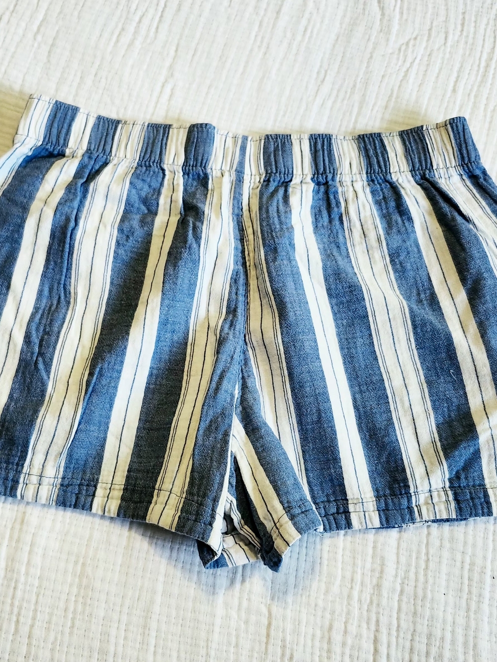 Old Navy Blue and White Striped Shorts